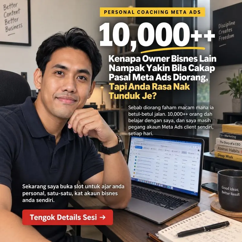 Creative Meta Ads jenis authority: 10,000 orang pernah belajar