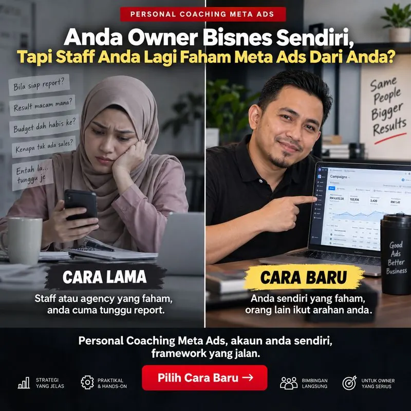 Creative Meta Ads jenis comparison: cara lama lawan cara baru
